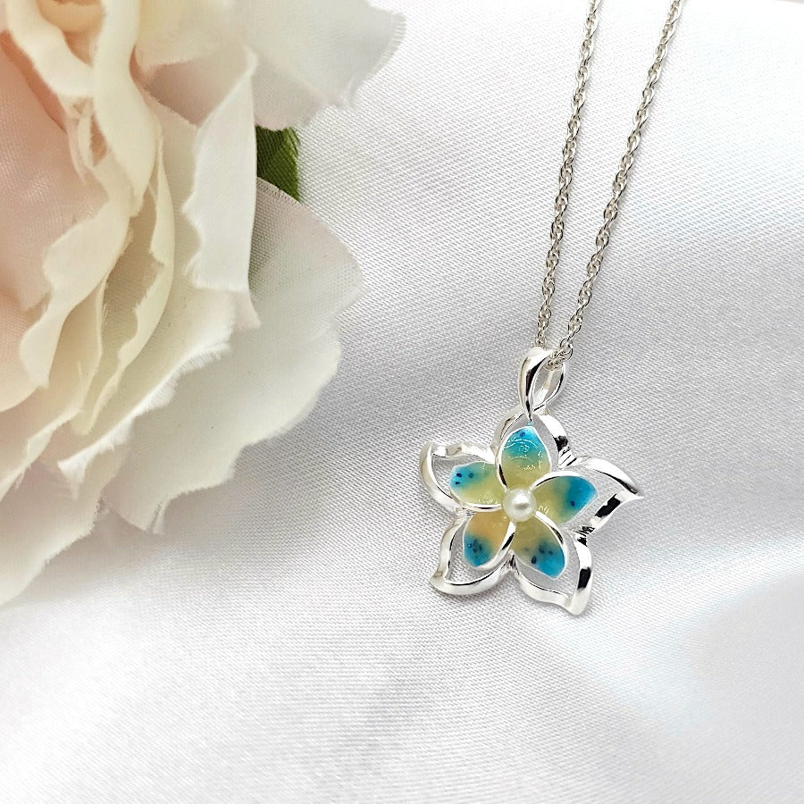 Sterling Silver Plumeria Necklace