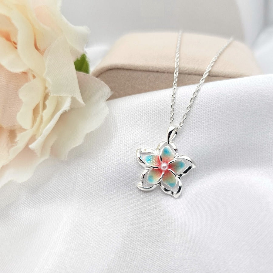 Sterling Silver Plumeria Necklace