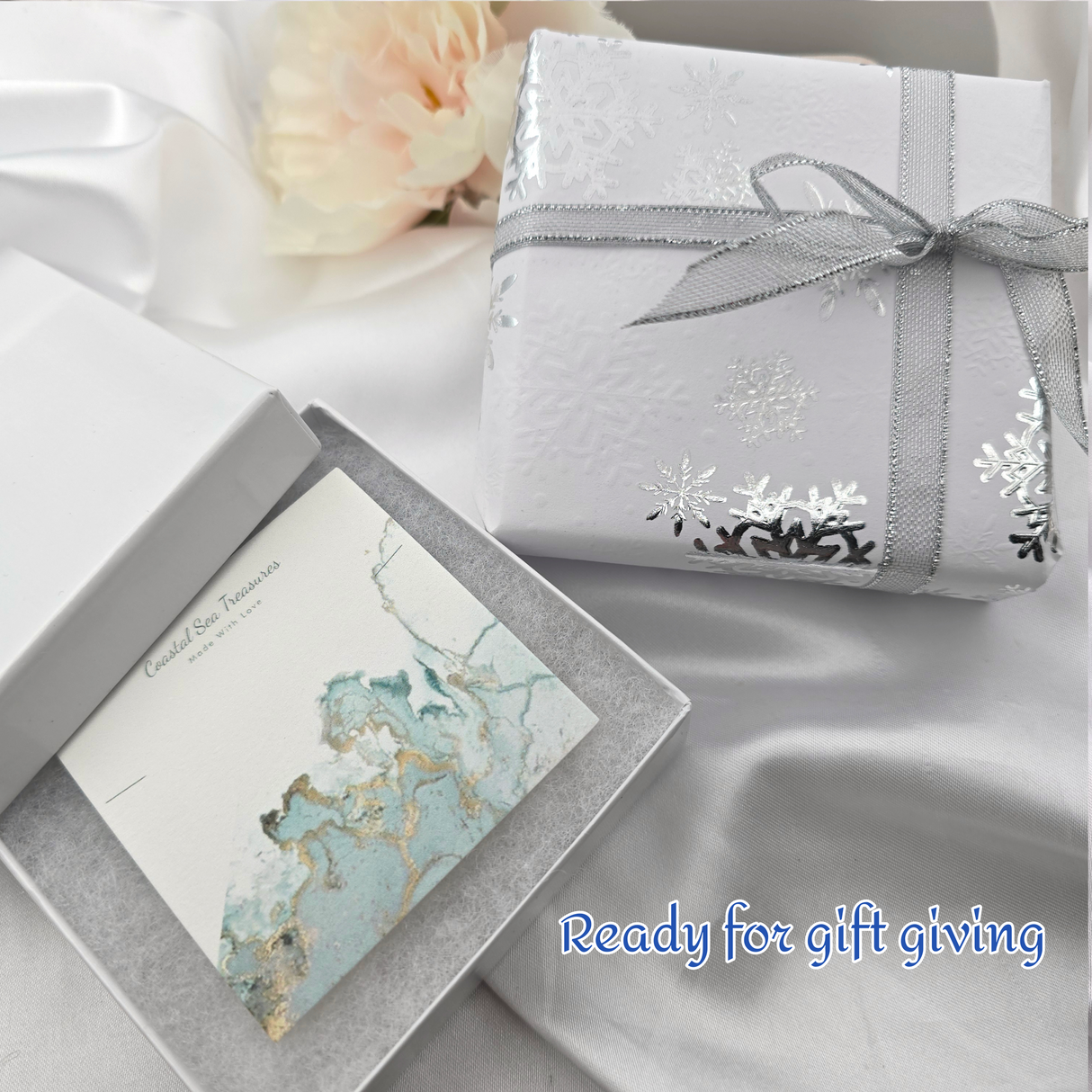 Ocean Wave Necklace Pendant 925 Sterling Silver Beach Jewelry