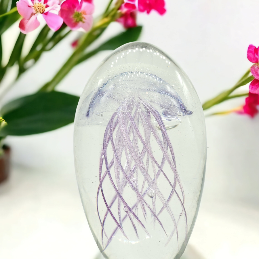 Glow in the dark glass jellyfish