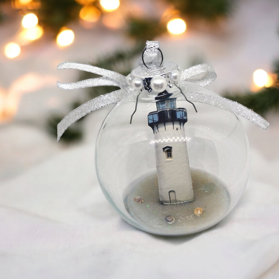 Lighthouse Ornament, Beach Christmas Ornament