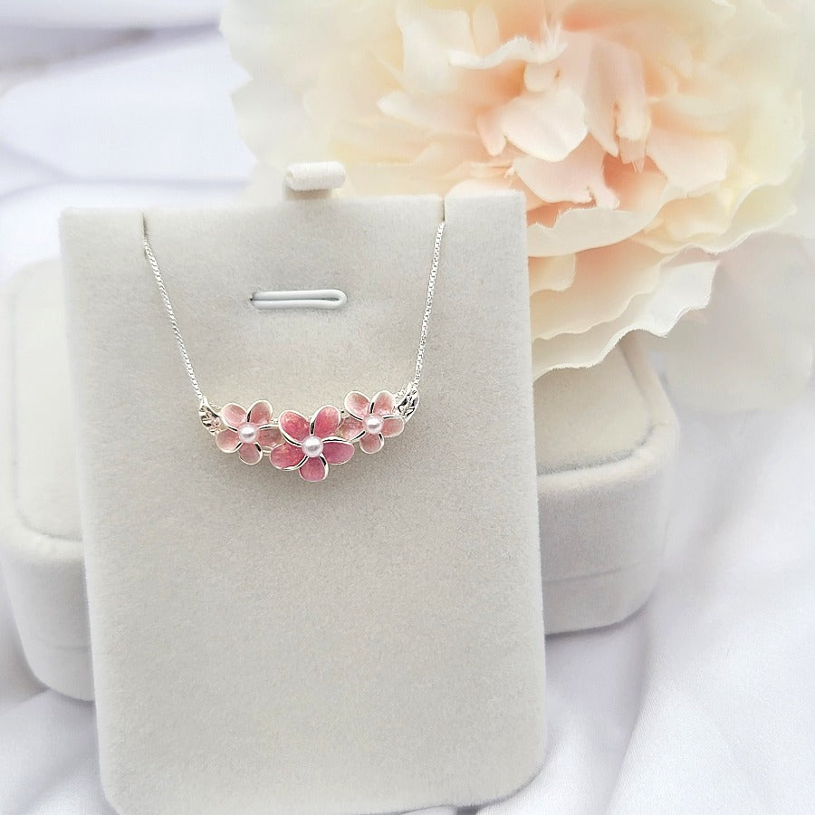 Sterling Silver Plumeria Necklace