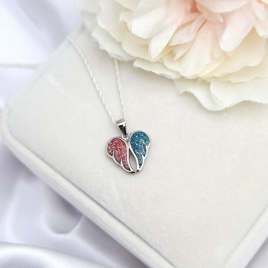 925 Sterling Silver Angel Wings Necklace