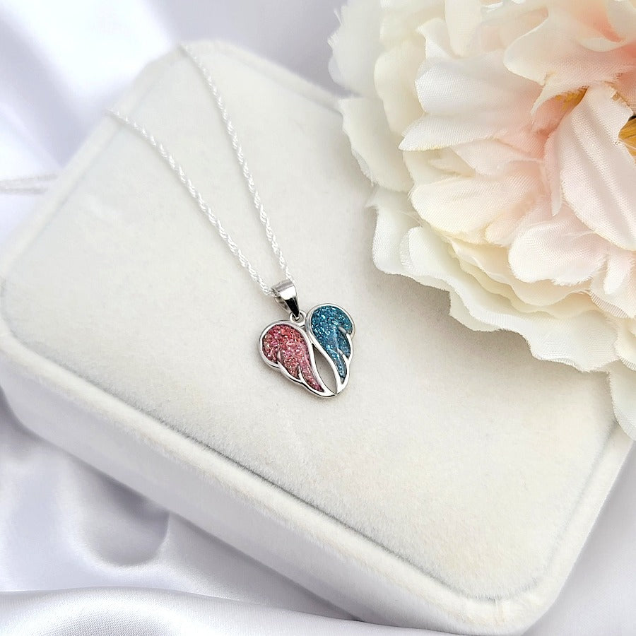 925 Sterling Silver Angel Wings Necklace