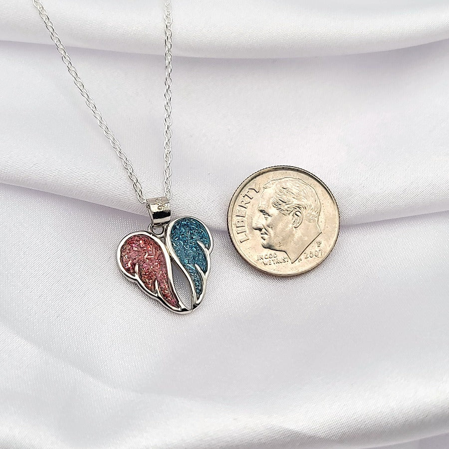 925 Sterling Silver Angel Wings Necklace