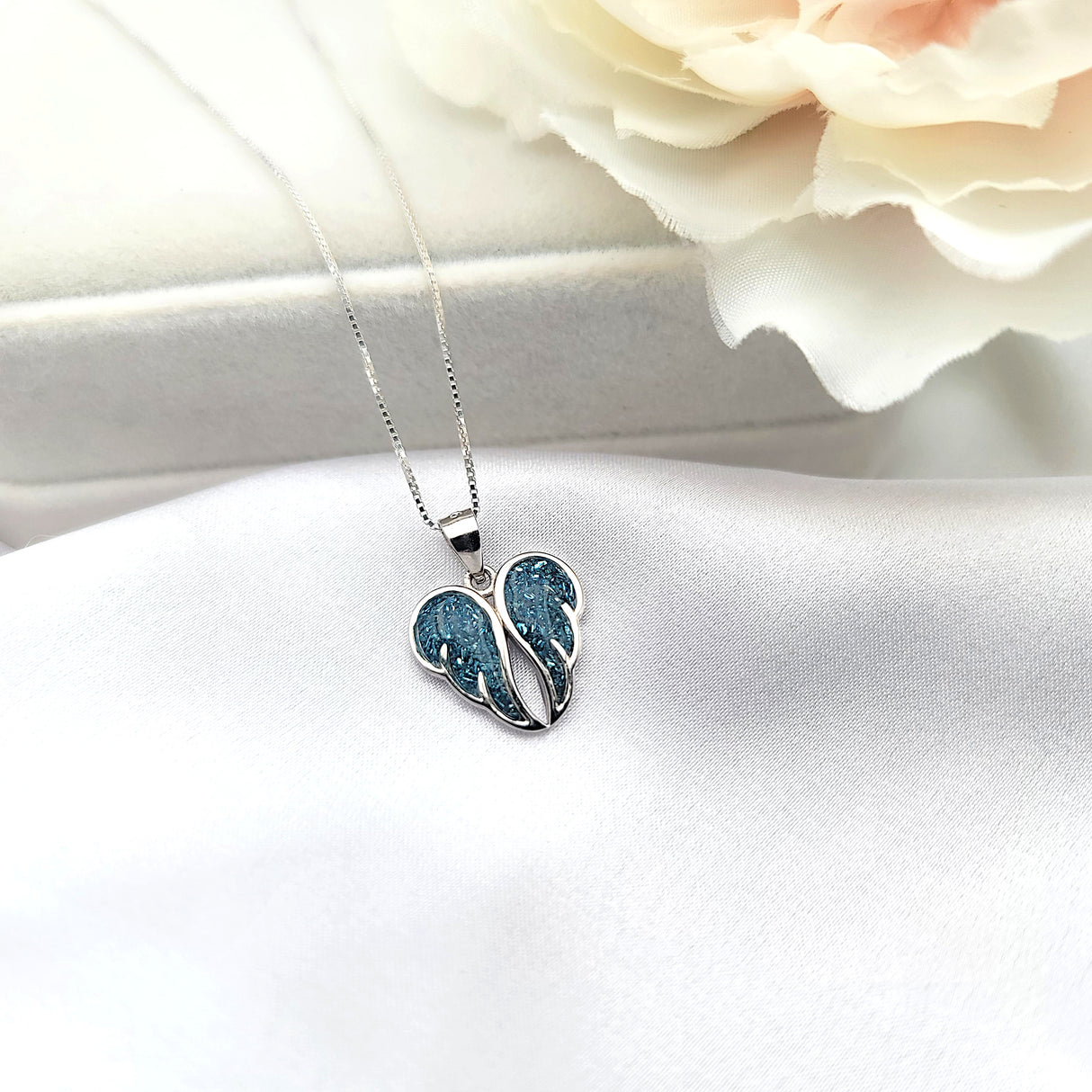 925 Sterling Silver Angel Wings Necklace