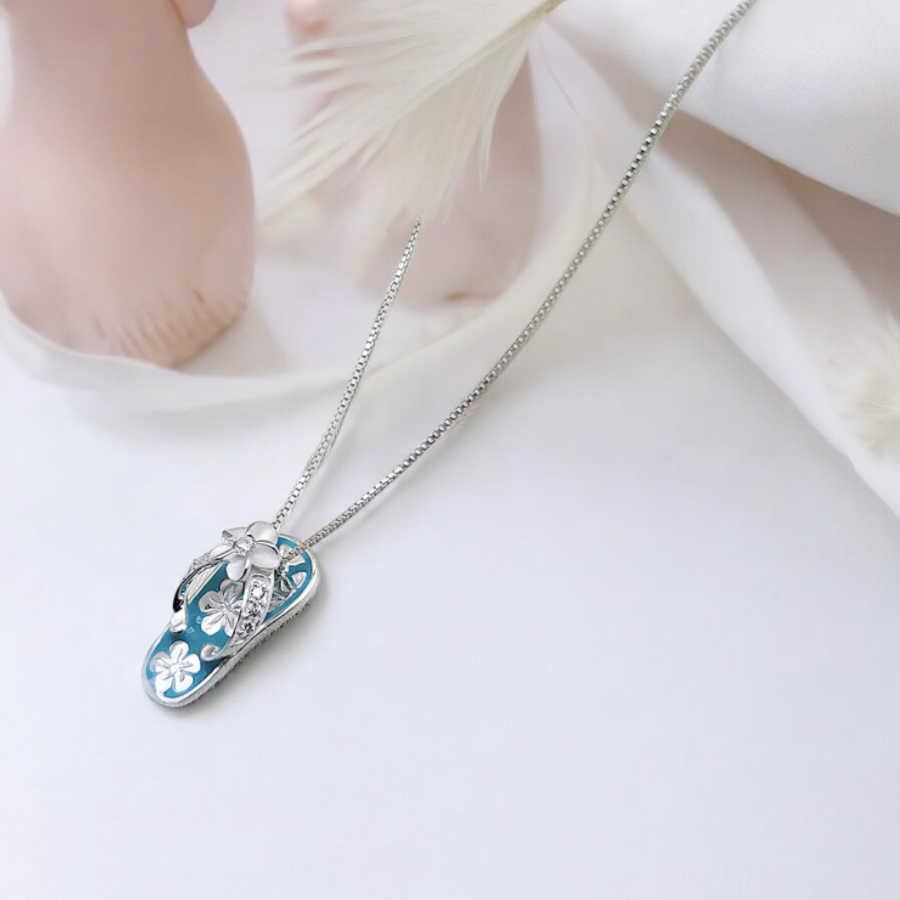 925 Sterling selling Silver Blue Necklace