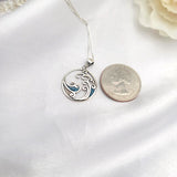 925 sterling silver ocean wave necklace