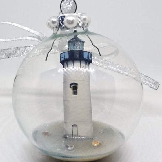 Lighthouse Ornament, Beach Christmas Ornament